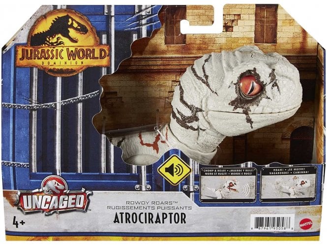 Jurassic World Dominion Uncaged Rowdy Roars Atrociraptor Dinosaur Action Figure Toys From 