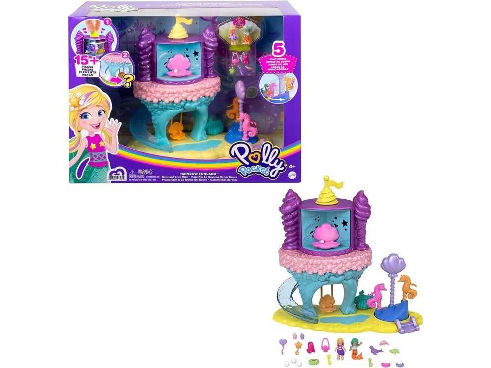 Polly Pocket Polly Pocket Rainbow Funland Mermaid Cove Ride Playset 